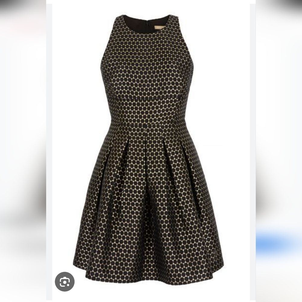 Banana Republic ✨️ Black and Gold Metallic Sleeveless Cocktail Dress Size 4